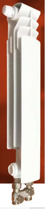 Element Grzejny lewy dolny prosty Armatura,  aluminiowy grzejnik