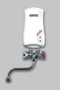 Przepływowy podgrzewacz wody Elektromet LIDER - wersja umywalkowa 3,5 kW biały z wylewką 210 mm