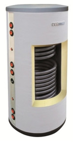 Zasobnik ciepłej wody użytkowej Galmet SGW (S) B 250 l emaliowany w poliuretanie - skay z dwiema wężownicami spiralnymi